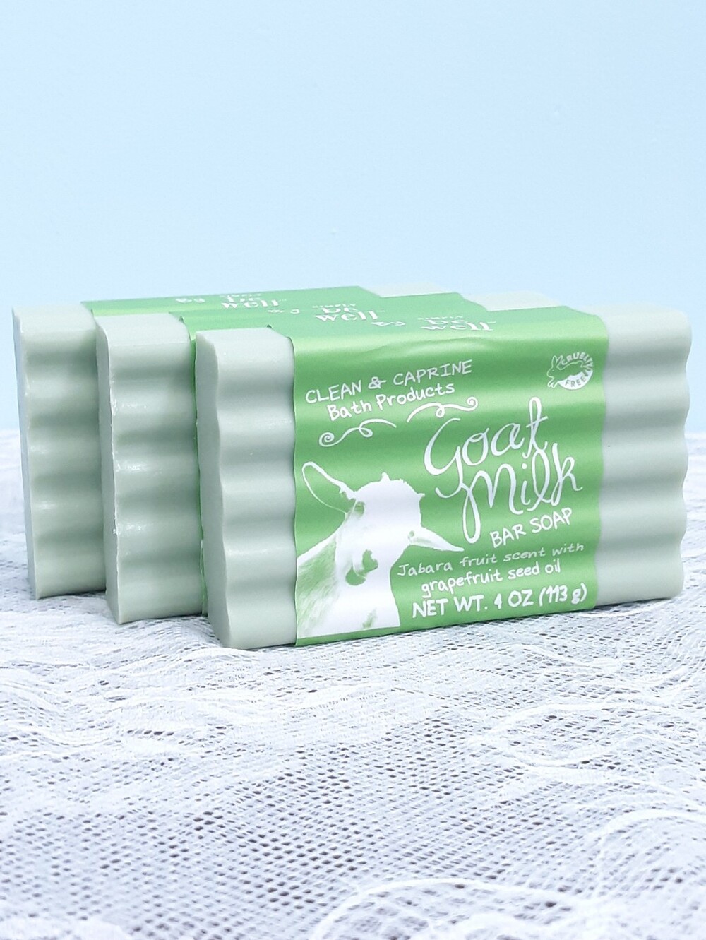 3 Goat Milk Bar Soap Clean Caprine Be Well Green Jabara Fruit Grapefruit Set